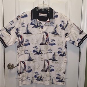 5/$20 Men's American Summer Sailboat Polo shirt L